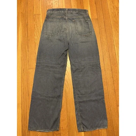 rag & bone Miramar Sofie Wide Leg Faux Denim Liquid Tencel Pants Blue Size 25 - Picture 8 of 9